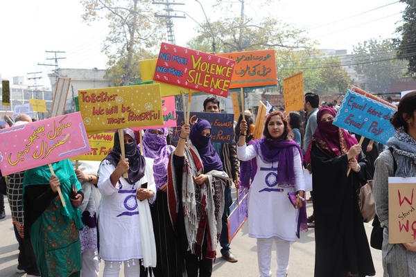 ITA team joining Aurat March in Lahore